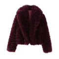 Amara Burgundy Faux Fur Cardigan