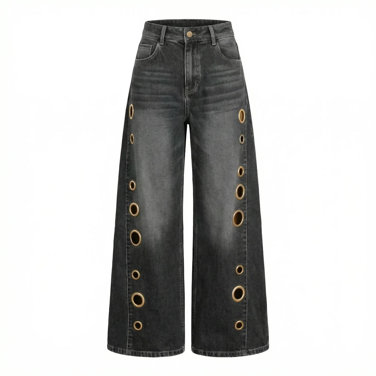 Luna Cutout Wide Leg Jeans
